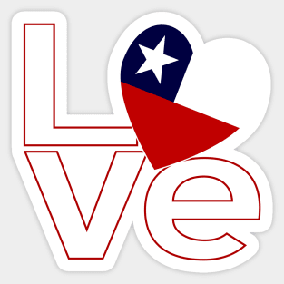 White Red Chile LOVE Sticker